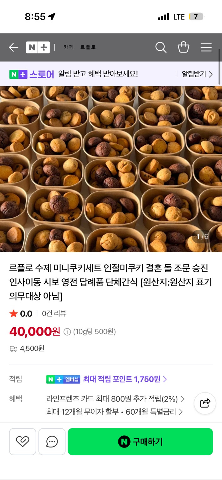 실제 미니쿠키 참고 사진